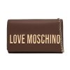 LOVE MOSCHINO THE HAMMERED LOGO SMART DAILY BAG CHAIN WALLET JC4121PP0NKD